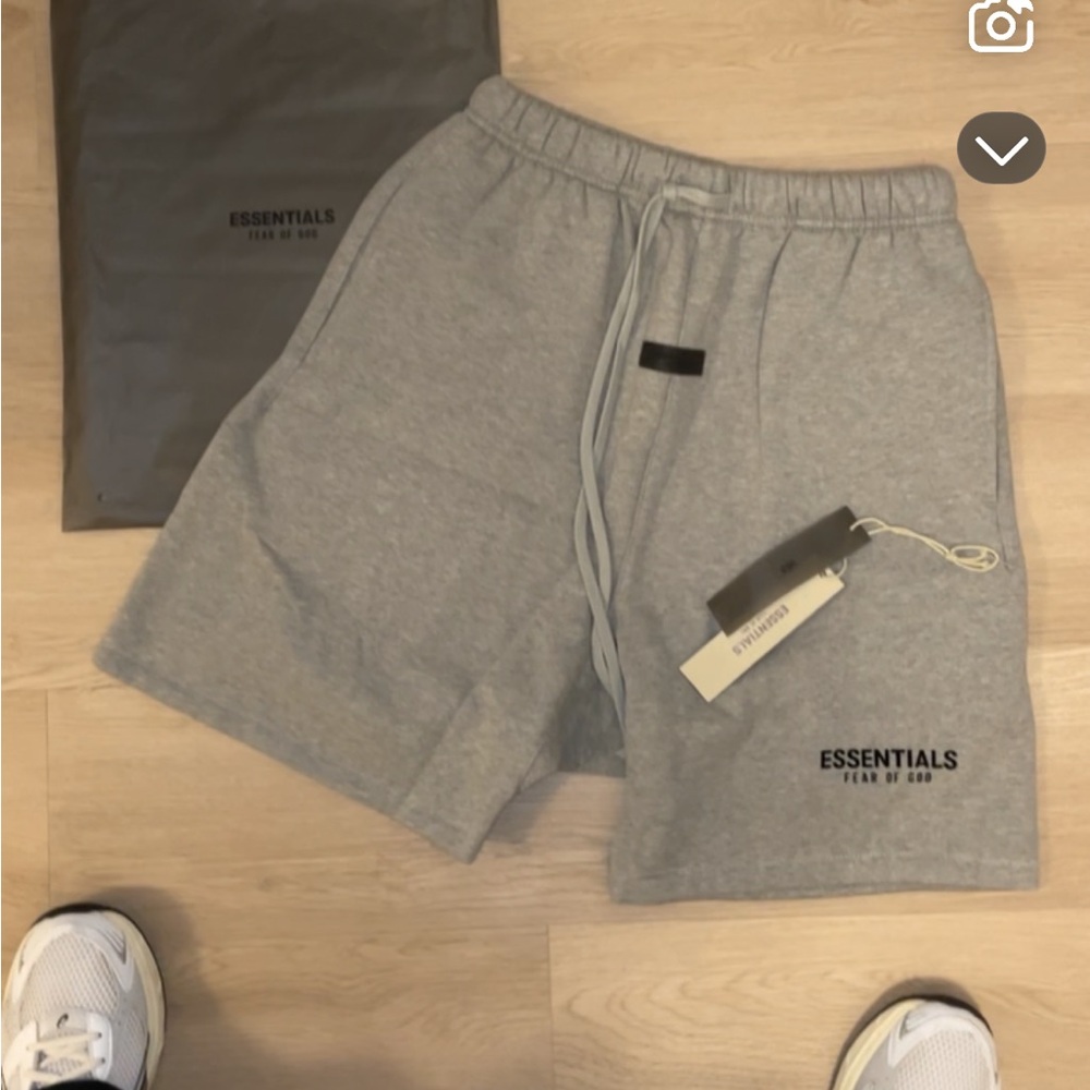 Essentials Athletic Heather Grey Shorts Relaxed Fit